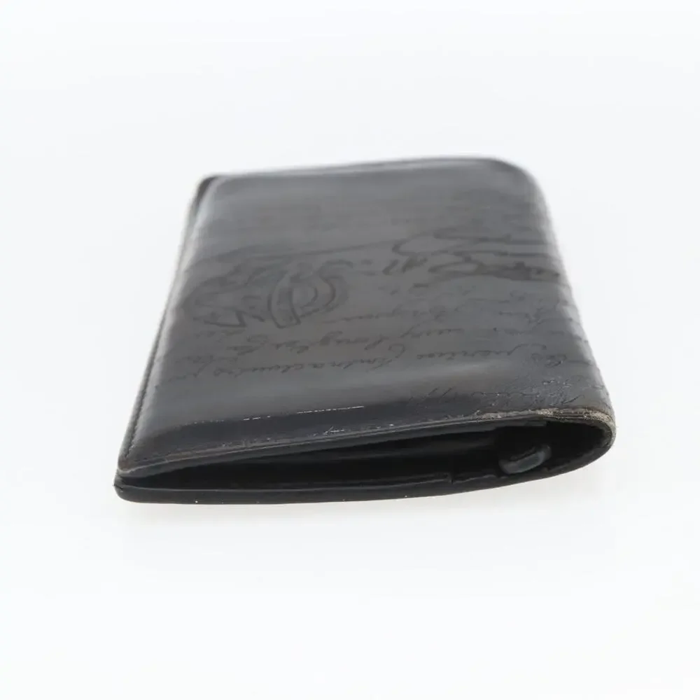 Berluti Leather Long Wallet Dark Brown